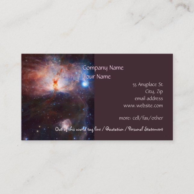 Fires of the Flame Nebula - NGC 2024 in Orion Business Card (Front)