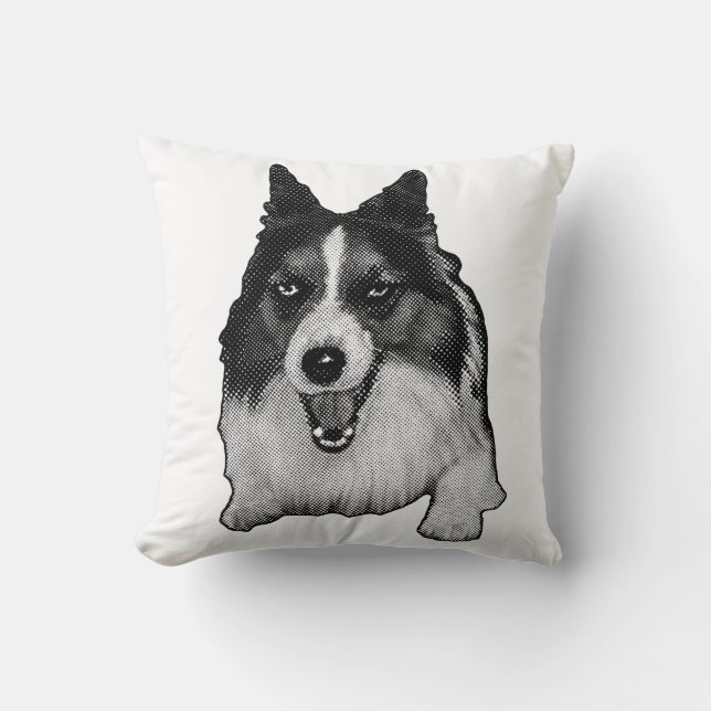 Fireside Corgi Accent Cushion (Front)