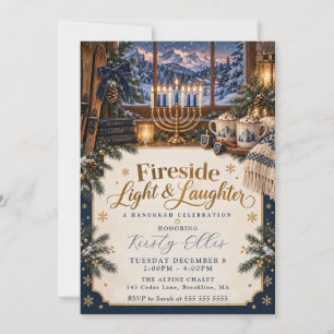 Fireside Hanukkah Celebration Invitation