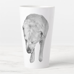 Fireside Labrador in Soft Winter Shading Latte Mug