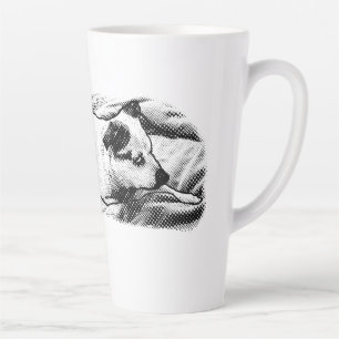 Fireside Terrier with Snow-Kissed Speckles Latte Mug