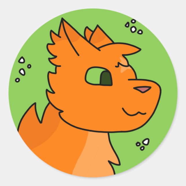 Firestar Round Sticker (Front)