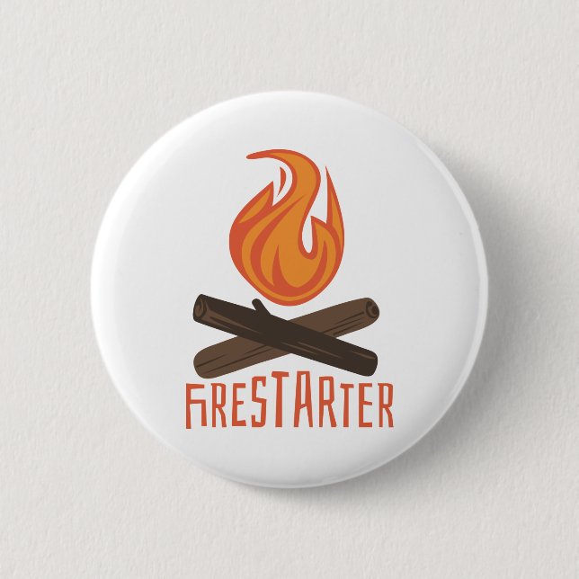 Firestarter Campfire 6 Cm Round Badge (Front)