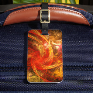 Firestorm Abstract Art Address Luggage Tag
