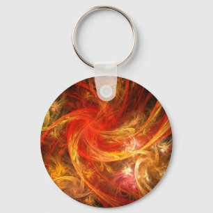Firestorm Abstract Art Keychain