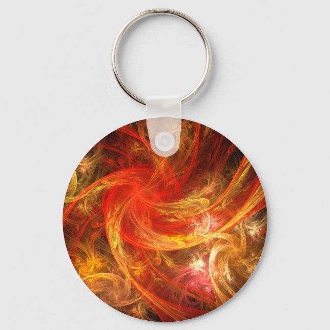 Firestorm Abstract Art Keychain (Front)