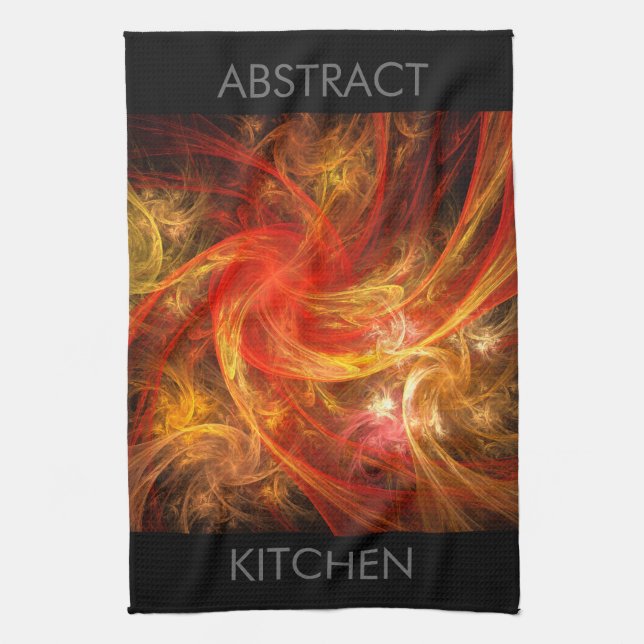 Firestorm Abstract Art Kitchen Towel (Vertical)