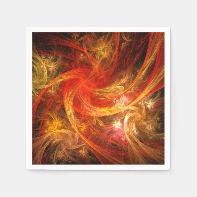Firestorm Abstract Art Napkin (Front)