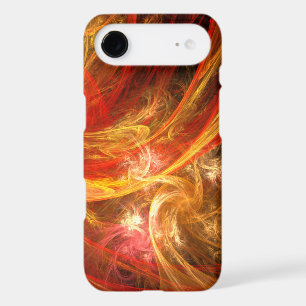 Firestorm Modern Abstract Art Red Gold Energy