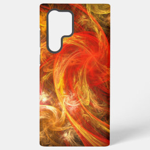 Firestorm Modern Abstract Art Red Gold Energy Samsung Galaxy Case