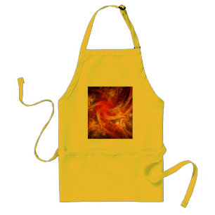 Firestorm Modern Abstract Art Red Gold Energy Standard Apron
