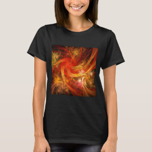 Firestorm Modern Abstract Art Red Gold Energy T-Shirt