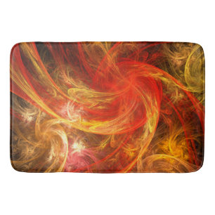 Firestorm Nova Abstract Art Bath Mat