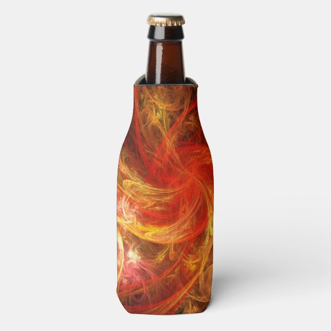 Firestorm Nova Abstract Art Bottle Cooler (Bottle Front)