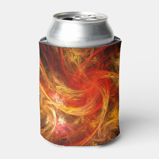 Firestorm Nova Abstract Art Can Cooler (Can Front)
