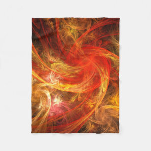 Firestorm Nova Abstract Art Fleece Blanket