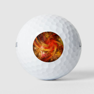 Firestorm Nova Abstract Art Golf Balls