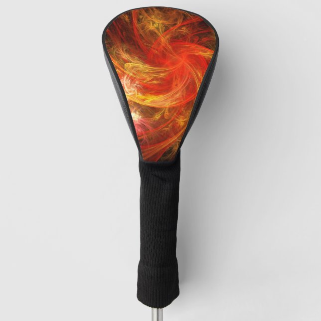 Firestorm Nova Abstract Art Golf Head Cover (Front)