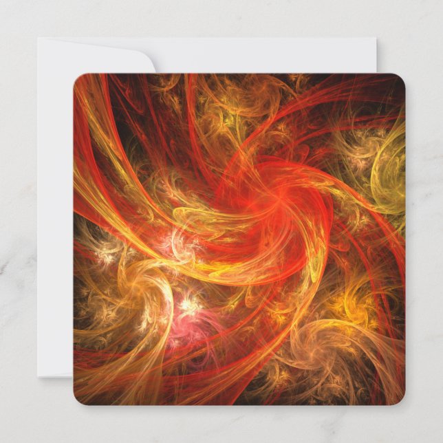 Firestorm Nova Abstract Art Invitation (Front)