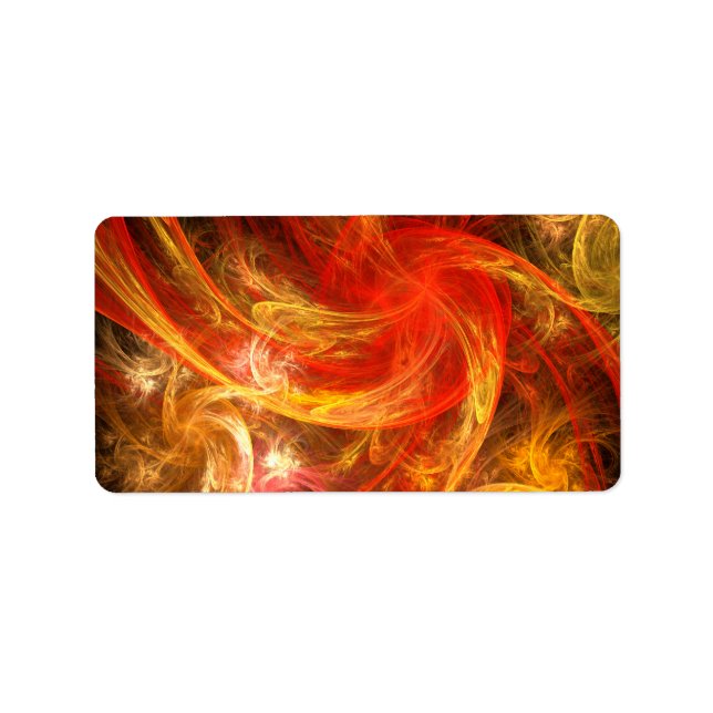 Firestorm Nova Abstract Art Label (Front)