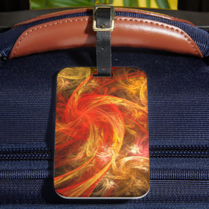 Firestorm Nova Abstract Art Luggage Tag