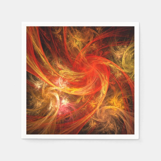 Firestorm Nova Abstract Art Napkin (Front)