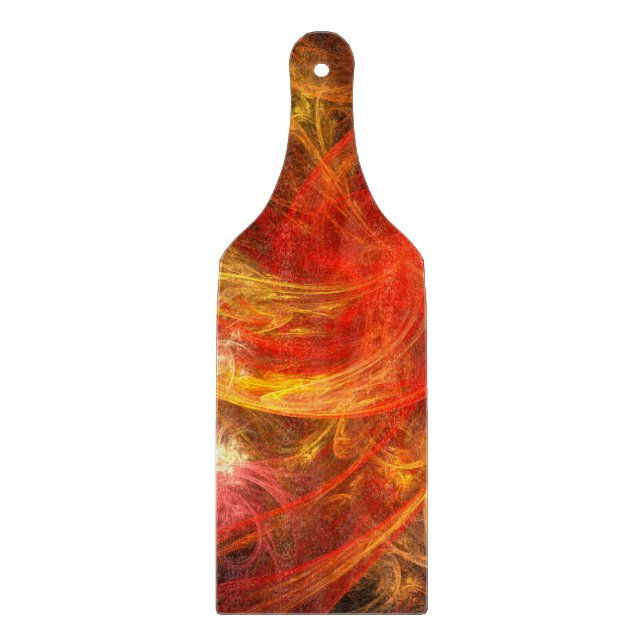 Firestorm Nova Abstract Art Paddle Cutting Board (Front)