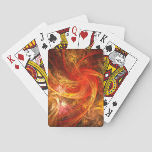 Firestorm Nova Abstract Art Playing Cards