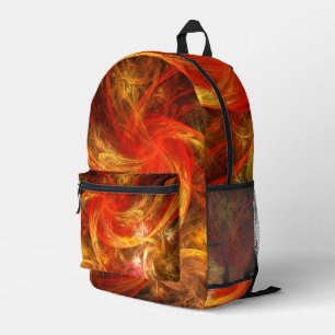 Firestorm Nova Abstract Art Printed Backpack