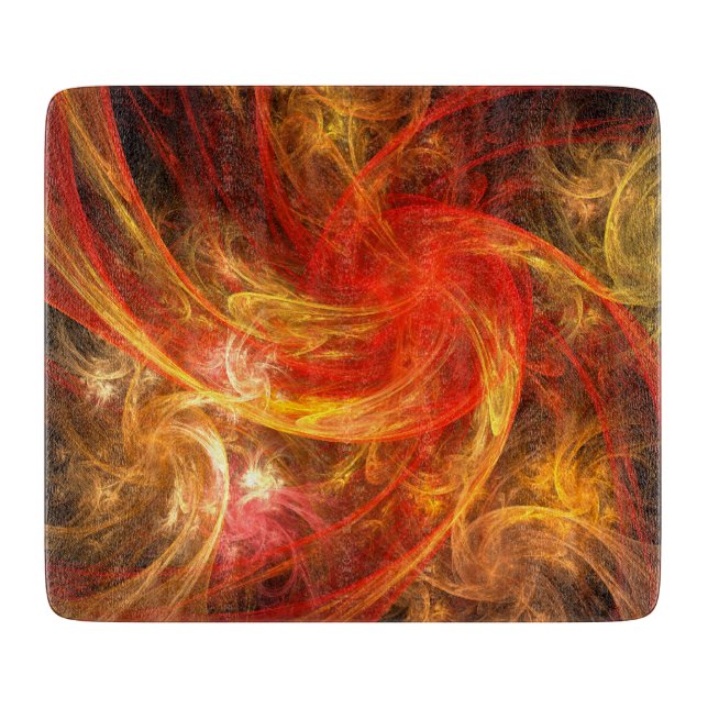 Firestorm Nova Abstract Art Rectangle Cutting Board (Front)