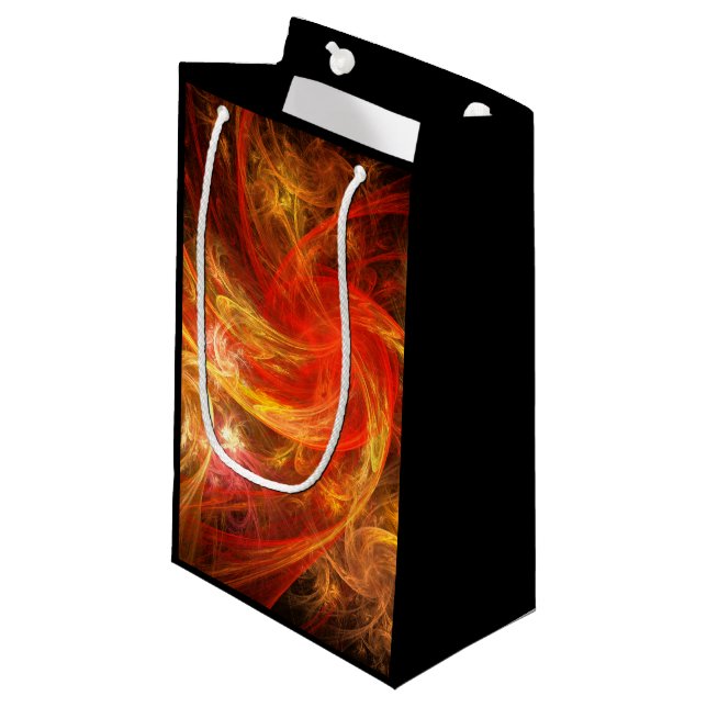 Firestorm Nova Abstract Art Small Gift Bag (Front Angled)