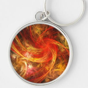 Firestorm Nova Abstract Art Small Key Ring