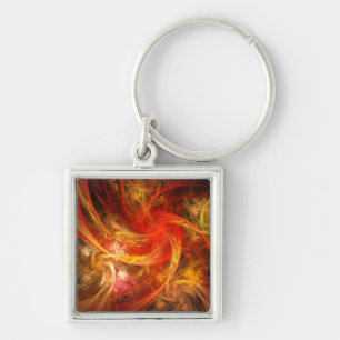 Firestorm Nova Abstract Art Small Key Ring