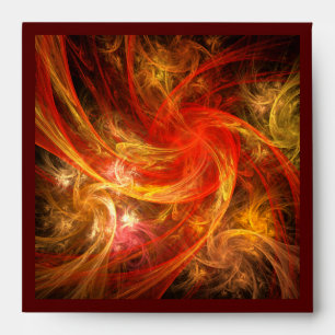 Firestorm Nova Abstract Art Square Envelope