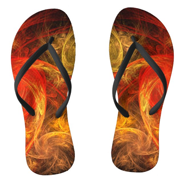 Firestorm Nova Abstract Art Thongs (Footbed)