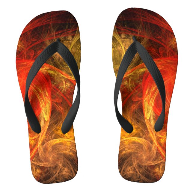 Firestorm Nova Abstract Art Thongs (Footbed)