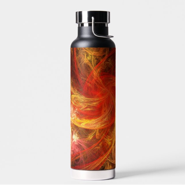 Firestorm Nova Abstract Art Water Bottle (Left)