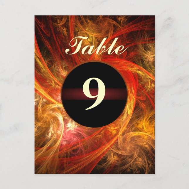 Firestorm Nova Table Number Postcard (Front)