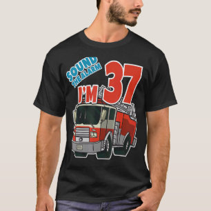 Firetruck 37th Birthday Fireman Fire Truck Boys Th T-Shirt