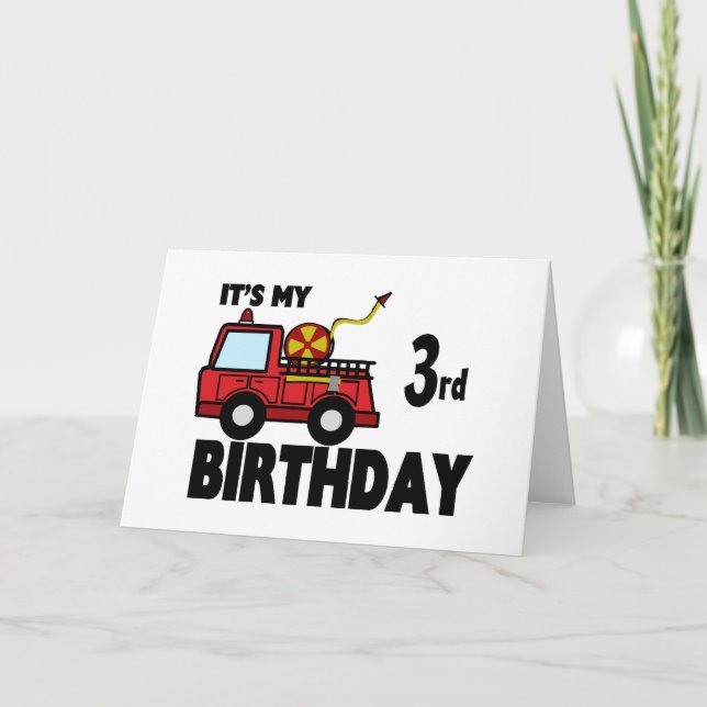 FireTruck Birthday Card (Front)
