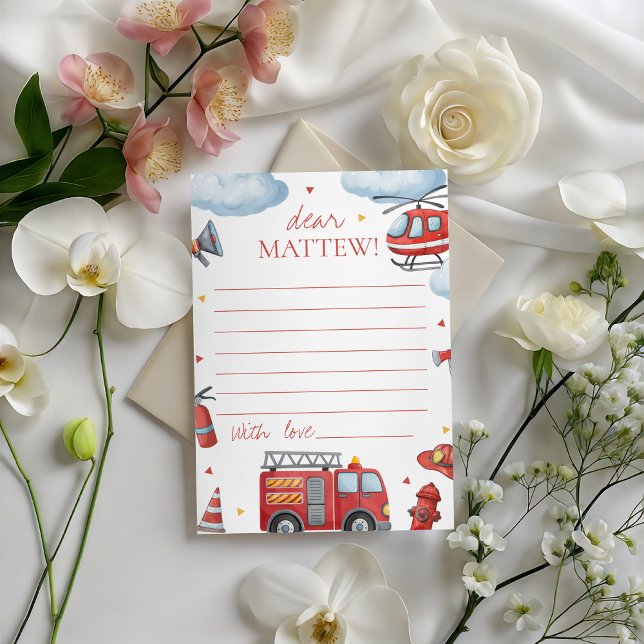 Firetruck Birthday Time Capsule Card (Creator Uploaded)