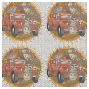 Firetruck Buddy Firefighter Fabric 