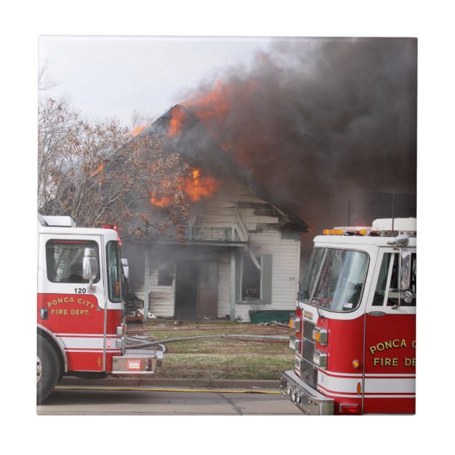 Firetruck Ceramic Tile (Front)