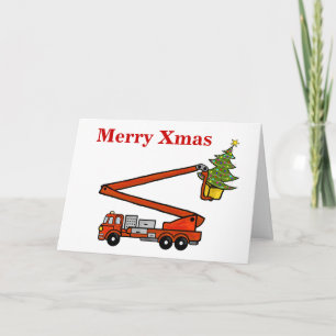 Firetruck Christmas Card Customise It!
