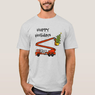 Firetruck & Christmas Tree Tshirt