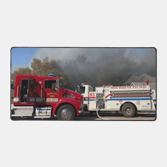 Firetruck  desk mat (Front)