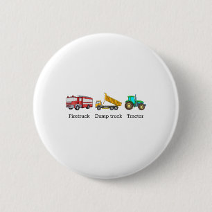 Firetruck Dumptruck Tractor Subtle Anti Trump _1 6 Cm Round Badge