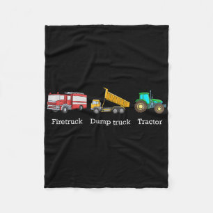 Firetruck Dumptruck Tractor Subtle Anti Trump 1 Fleece Blanket