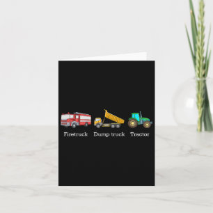Firetruck Dumptruck Tractor Subtle Anti Trump Card