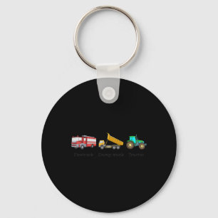 Firetruck Dumptruck Tractor Subtle Anti Trump Key Ring